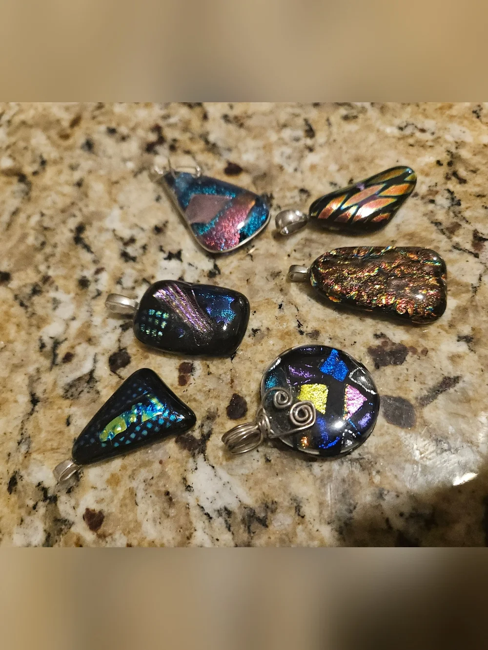 bundle of vintage geometric pendants